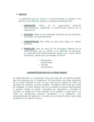 Historia de la administracion