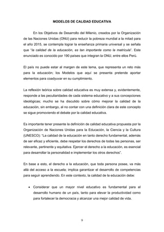 EVOLUCION HISTORICA DE LA CALIDAD-MODELOS DE CALIDAD EDUCATIVA | PDF