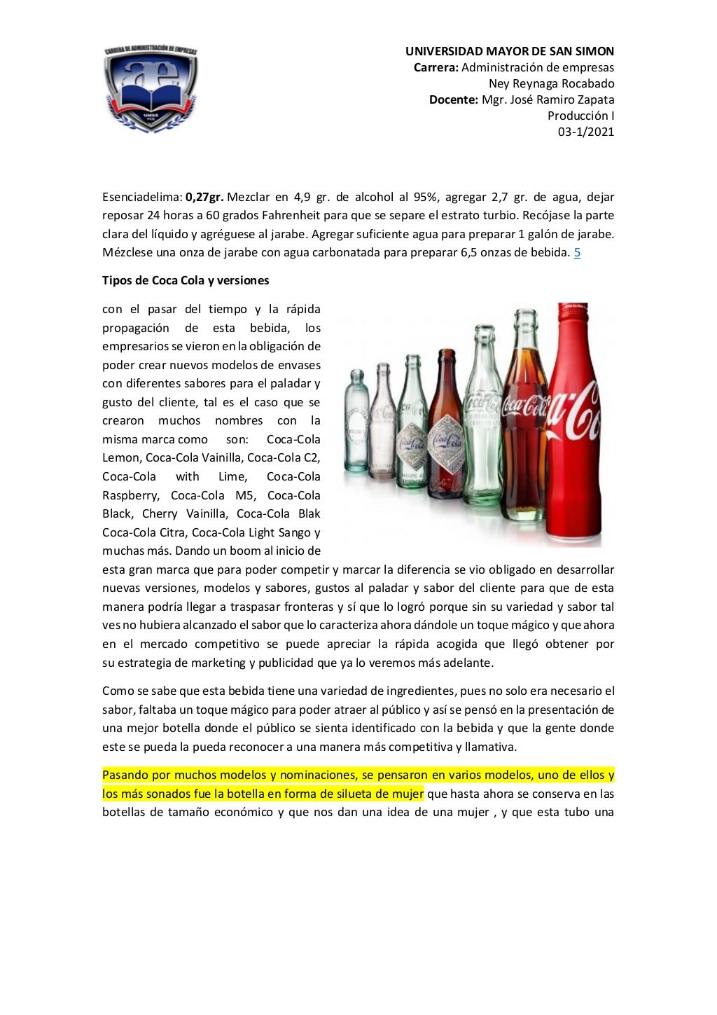 Historia de la coca cola
