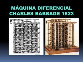 MÁQUINA DIFERENCIAL
CHARLES BABBAGE 1823
 