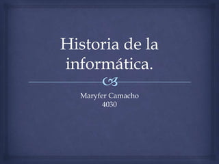 Maryfer Camacho
      4030
 