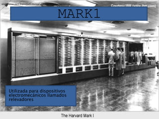 sirvió nomas para dispositivos electromecánicos llamados relevadoresMARK1Utilizada para dispositivos electromecánicos llamados relevadores