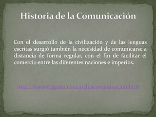 Historia De La Comunicacion