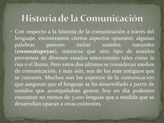 Historia De La Comunicacion