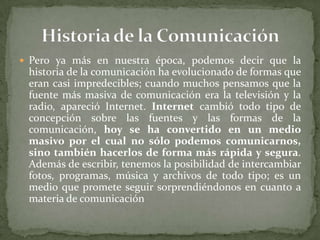 Historia De La Comunicacion