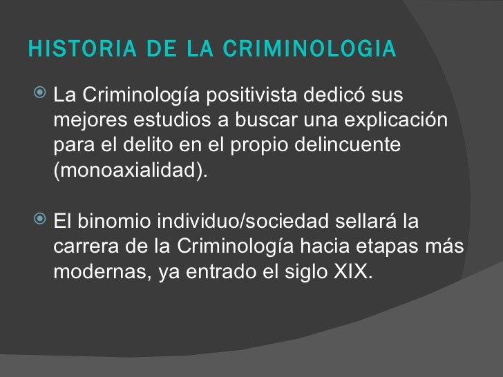 Historia de la criminologia
