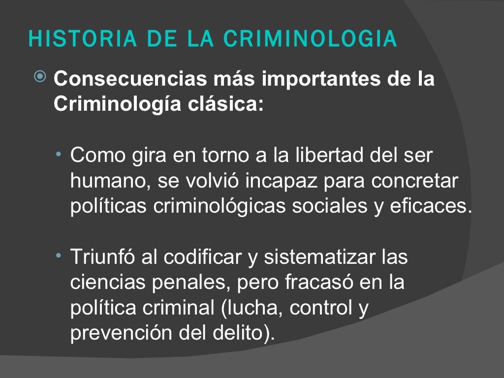 Historia de la criminologia