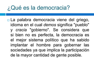 palabra democracia