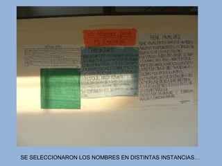 SE SELECCIONARON LOS NOMBRES EN DISTINTAS INSTANCIAS…
 