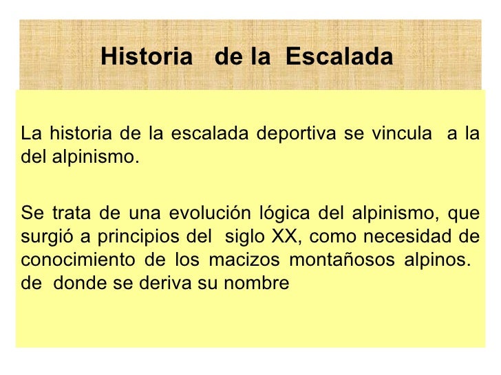 Historia De La Escalada