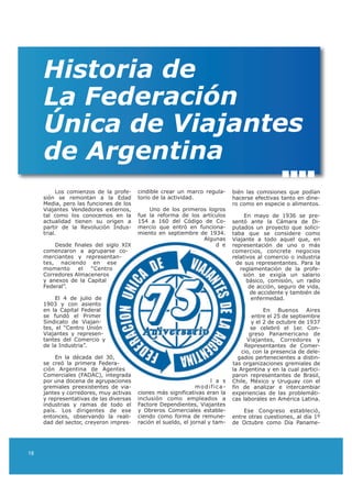 Historia de
La Federación
Única de Viajantes
de Argentina

18

 