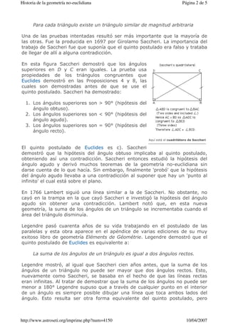 Historia de la geometria no euclidiana PDF