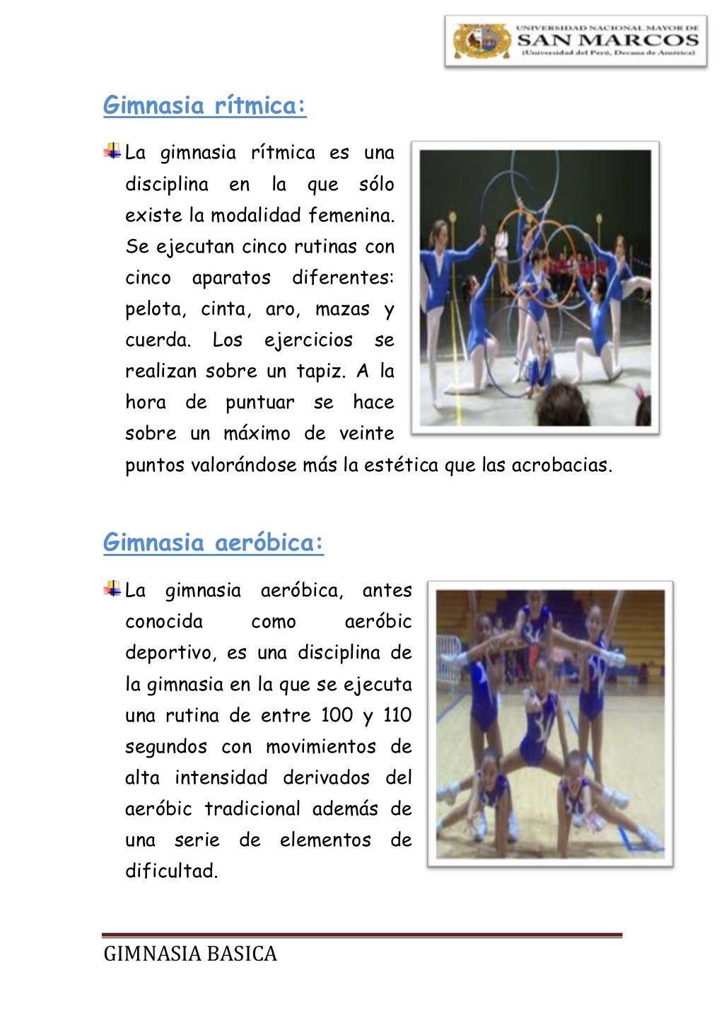 Historia de la gimnasia basica Historia de la gimnasia basica