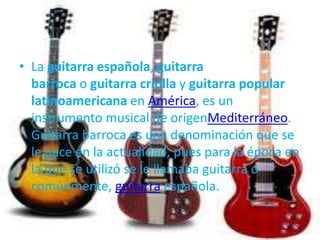 Historia de la guitarra