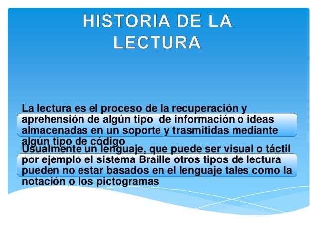 Historia de la lectura
