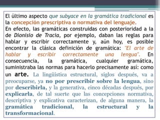 Gramatica Tradicional Historia de la lingüística | PPTX