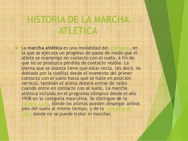 Historia de la marcha atletica