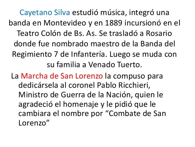 Historia de la marcha de san lorenzo pp