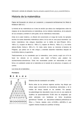 Historia de la matemática | DOCX
