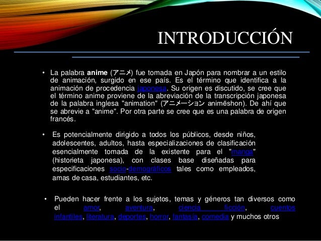 Resultado de imagen para clasificacion del anime