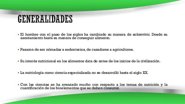 Historia de la nutricion