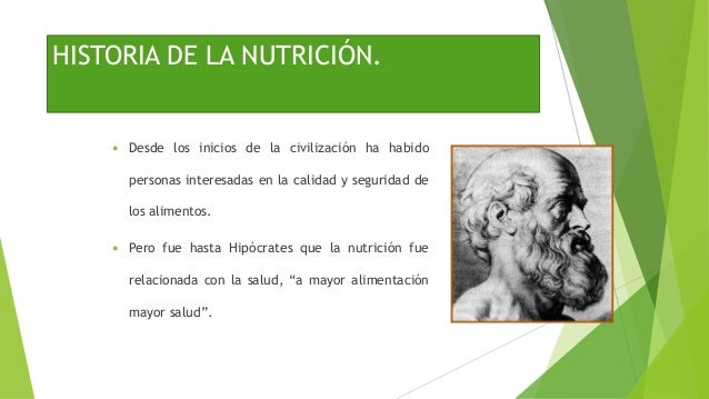 Historia de la nutrición.