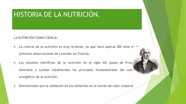 Historia de la nutrición.