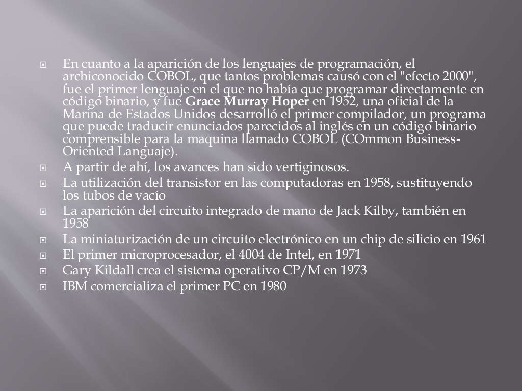 HISTORIA DE LA PROGRAMACION