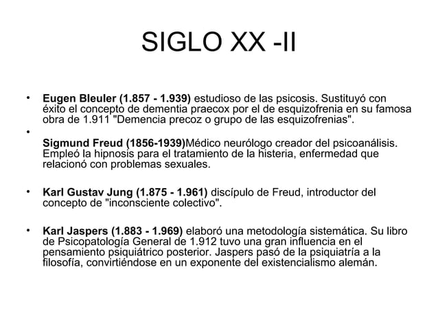 Historia de la psicopatología PPT