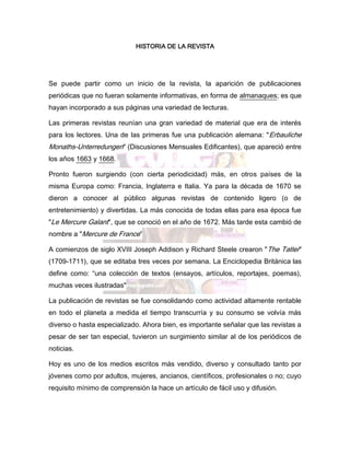 Historia de la revista[1]