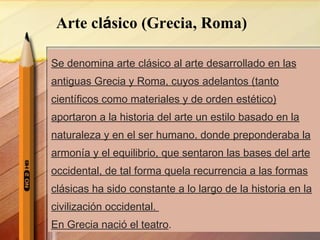 Sztuka klasyczna to sztuka starożytnej Grecji i
Rzymie, której osiągnięcia (zarówno naukowe jak i
porządki estetyczne) prz...