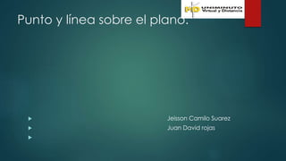 Punto y línea sobre el plano.
 Jeisson Camilo Suarez
 Juan David rojas

 