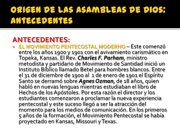 Historia de las Asambleas de Dios