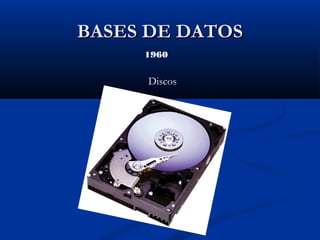 BASES DE DATOSBASES DE DATOS
1960
Discos
 