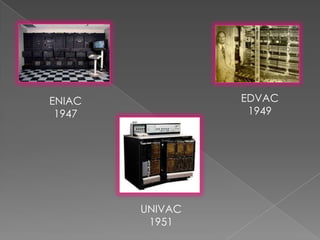 EDVAC
1949

ENIAC
1947

UNIVAC
1951

 