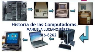 Historia de las Computadoras.
MANUELA LUCIANO PÉREZ.
16-8262
 