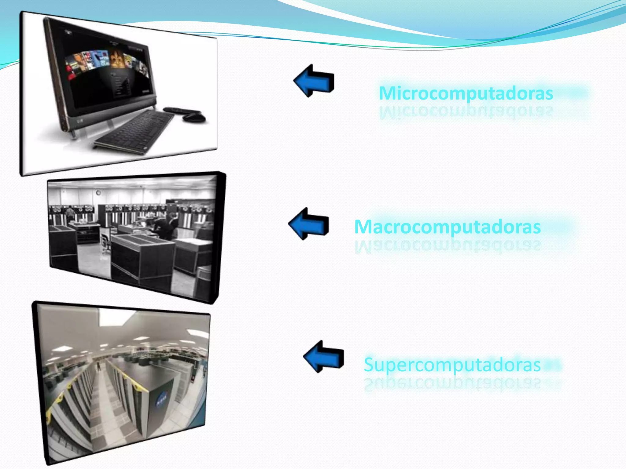 Microcomputadoras




Macrocomputadoras




Supercomputadoras
 