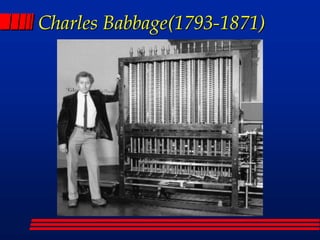 Charles Babbage(1793-1871)
 