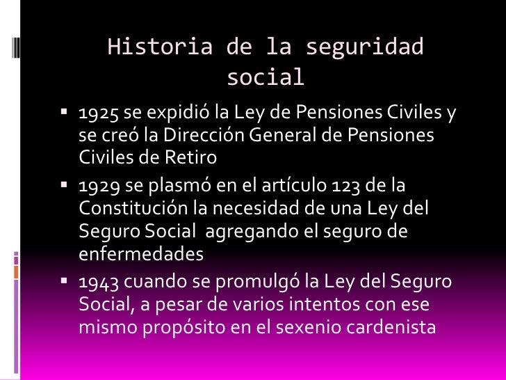 Historia de la seguridad social