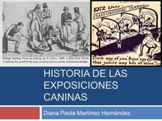 HISTORIA DE LAS
EXPOSICIONES
CANINAS
Diana Paola Martínez Hernández.
 