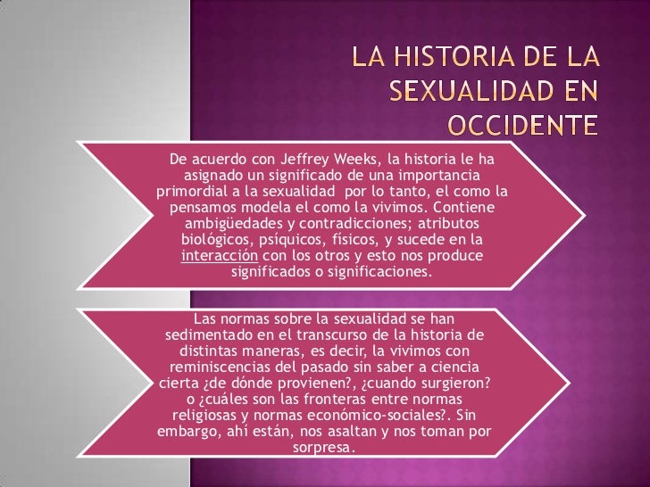 Historia De La Sexualidad Y GéNero