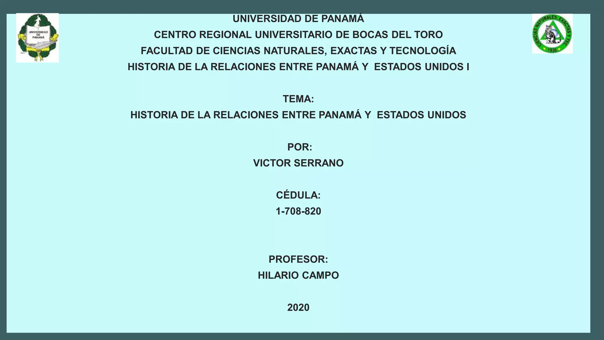 Historia de las relaciones entre Panamá y Estados Unidos PPT