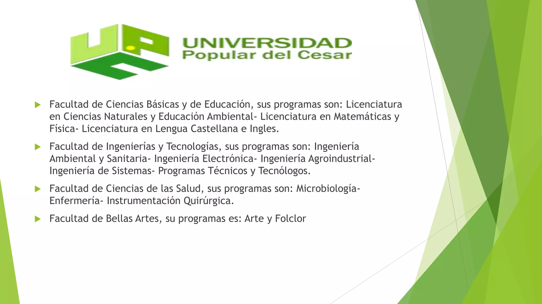 Historia de la universidad popular del cesar | PPT