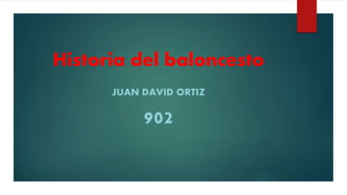 Historia del baloncesto
JUAN DAVID ORTIZ
902
 
