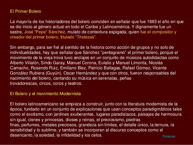 Historia Del Bolero 1a Parte historia del bolero 1a parte