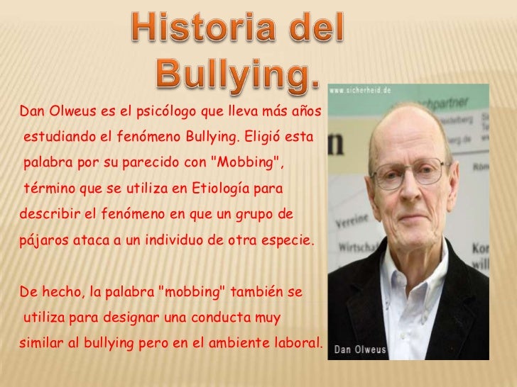 El bullying historia del bullying
