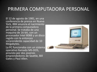 Historia del computador.