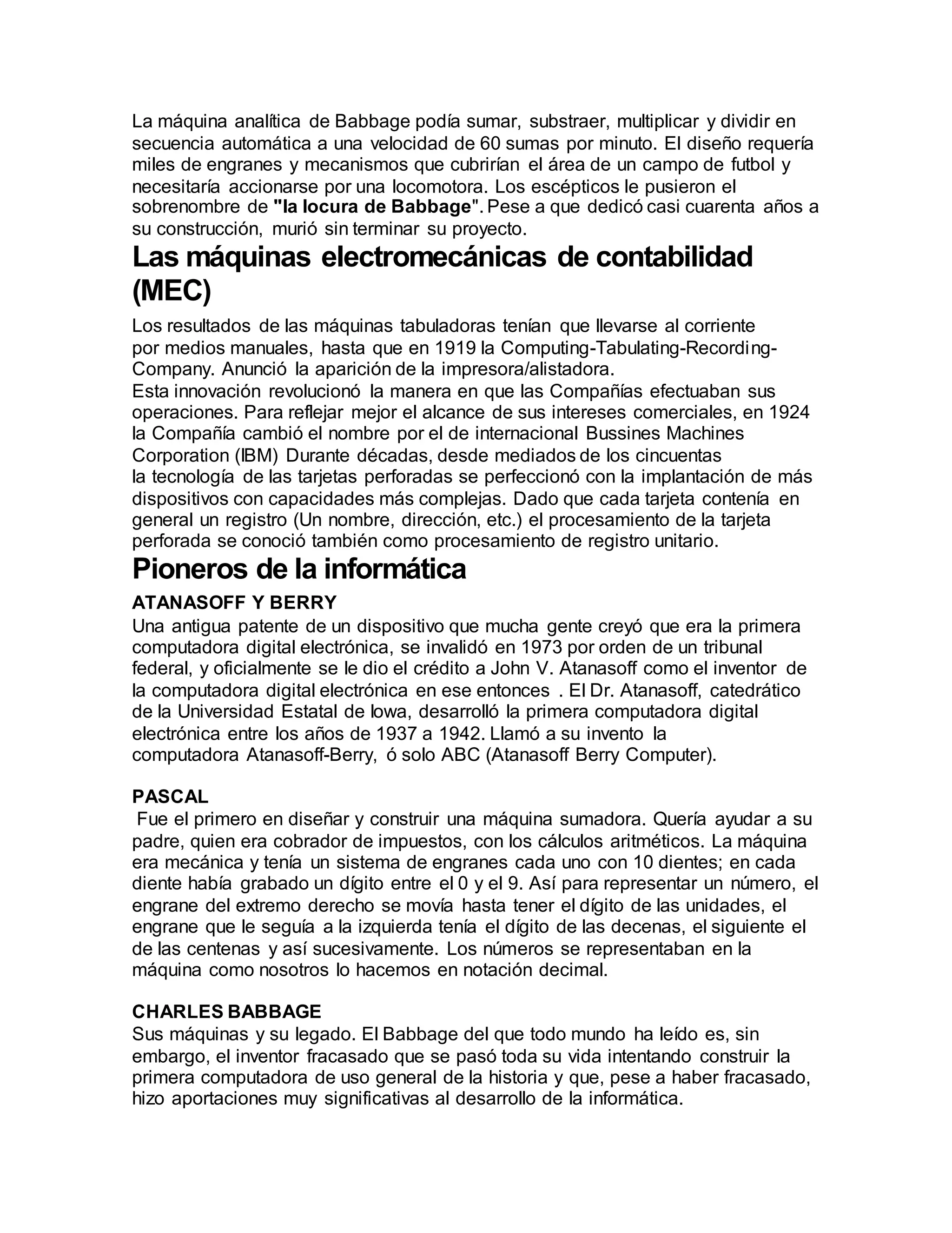 Historia del computador y sus generaciones hasta la actualidad en la