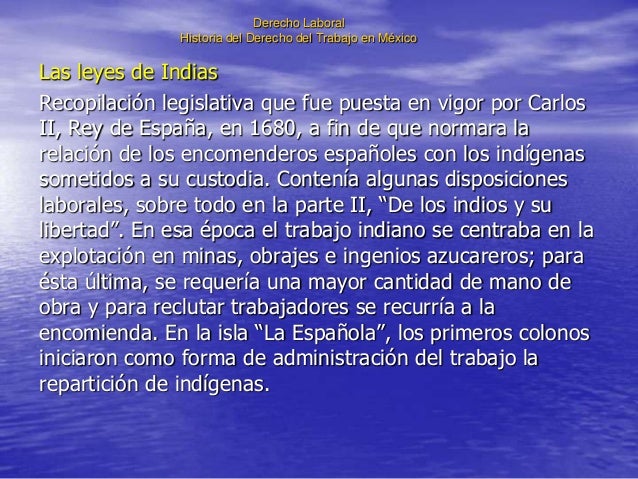 Historia del derecho del trabajo en mexico