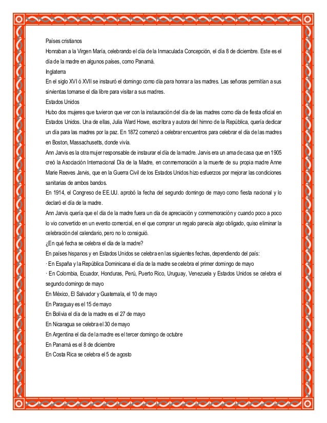 historia da de la madre origen da de la madre historia da de la madre origen da de la madre